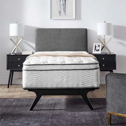 Allora 14" Twin Quilted Innerspring Mattress in White