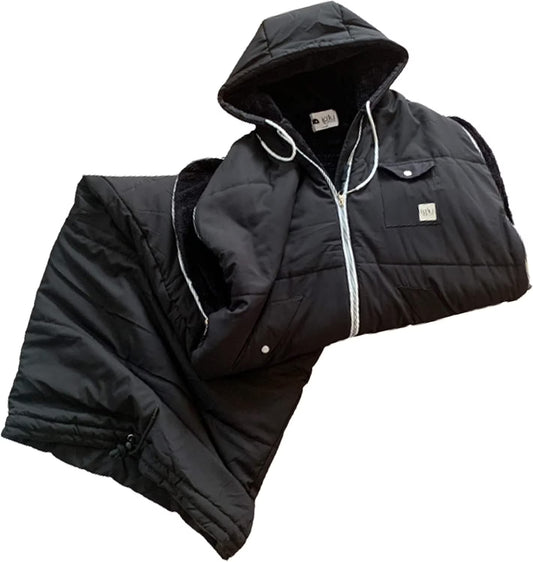 Wearable Sleeping Bag Long Puffer Jacket Stadium Sack Camping Sports Stadiums Poncho Blanket