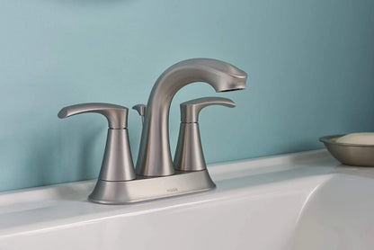 Moen 84137SRN Graeden Spot Resist Brushed Nickel 2-handle 4-in Centerset Bathroom Faucet