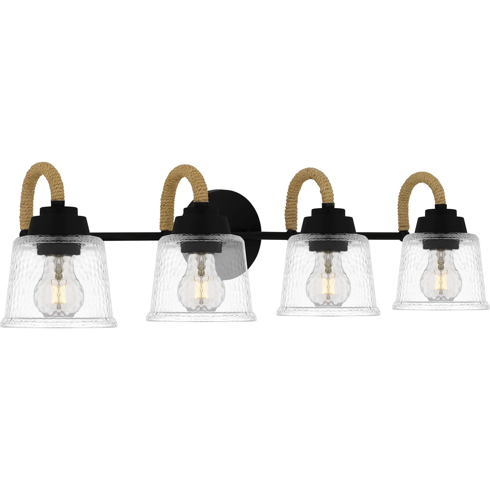 SEB8631MBK-Quoizel Lighting-Seabreeze - 4 Light Bath Vanity In Coastal Style-8.25 Inches Tall and 31 Inches Wide