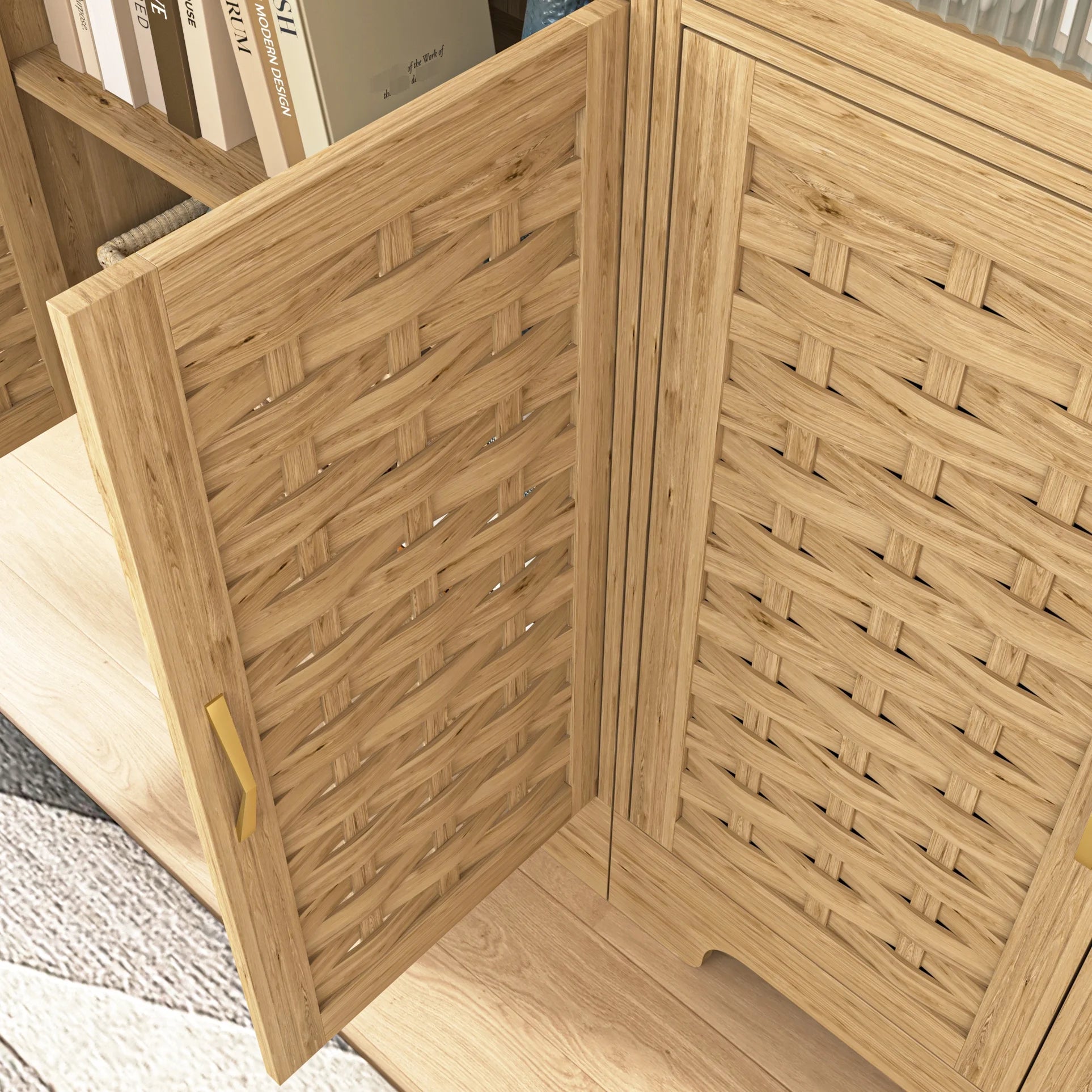 Modern Coffee Bar Cabinet With Drawer & Adjustable Shelf For Kitchen, Dining Room, Bathroom, Entryway Style Living Room