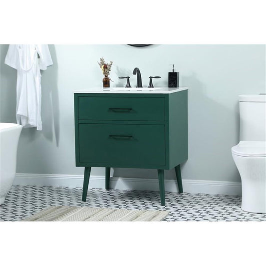 30 inch bathroom vanity in Green