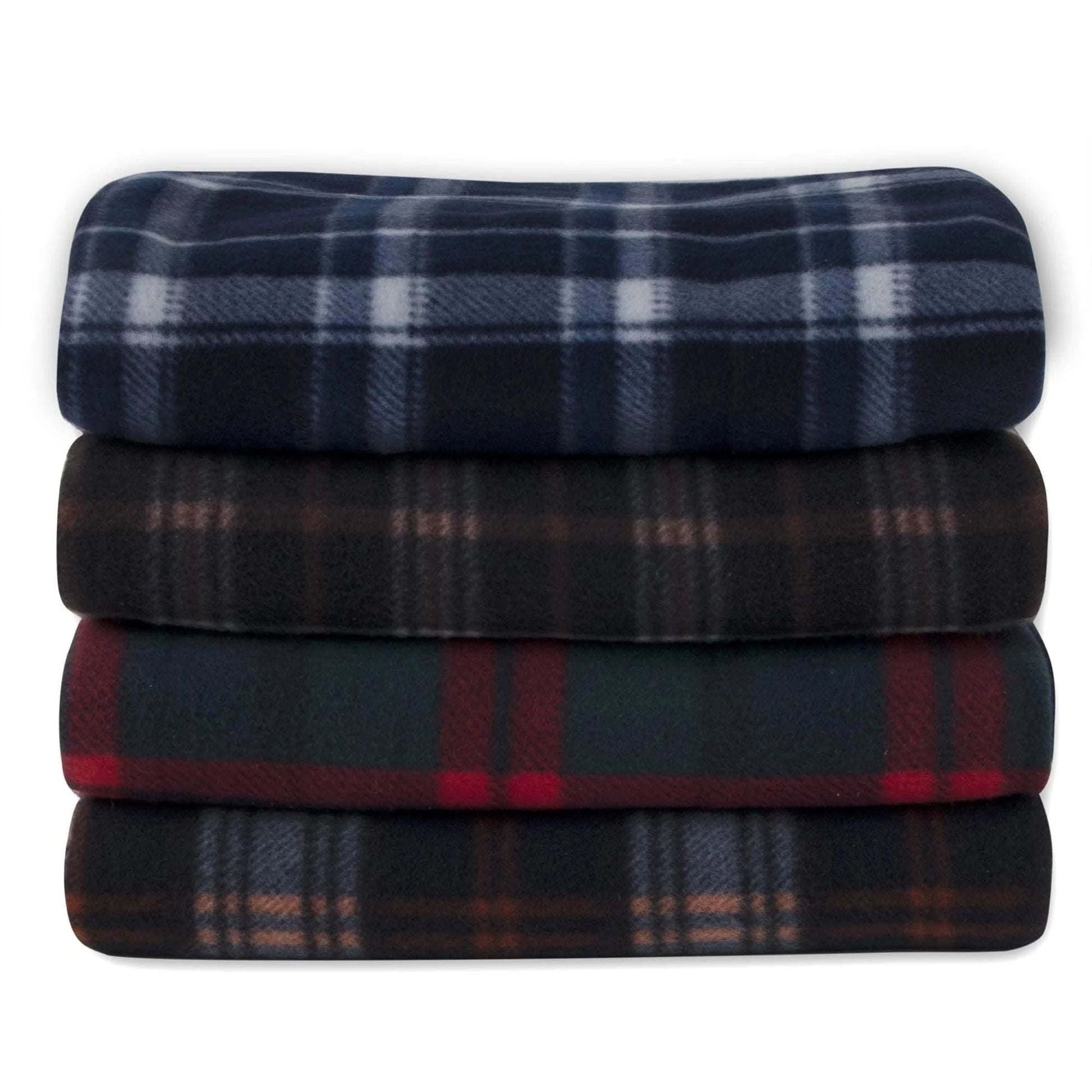 Single Plaid Color 60?L x 50 in. W Fleece Throw Blanket for Fall, Winter, Spring, Summer, Men, Women, Children & Pets in Red & Green Plaid