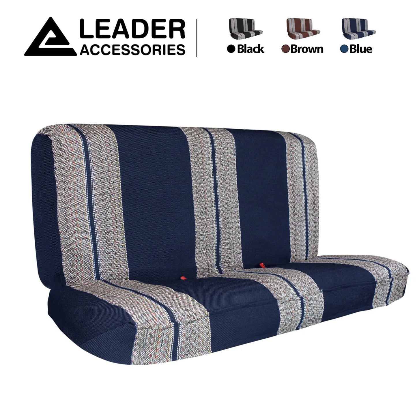 Leader Accessories Saddle Blanket Blue Full Size Pickup Trucks Bench Seat Cover Universal Work with Bench Seats,Blue