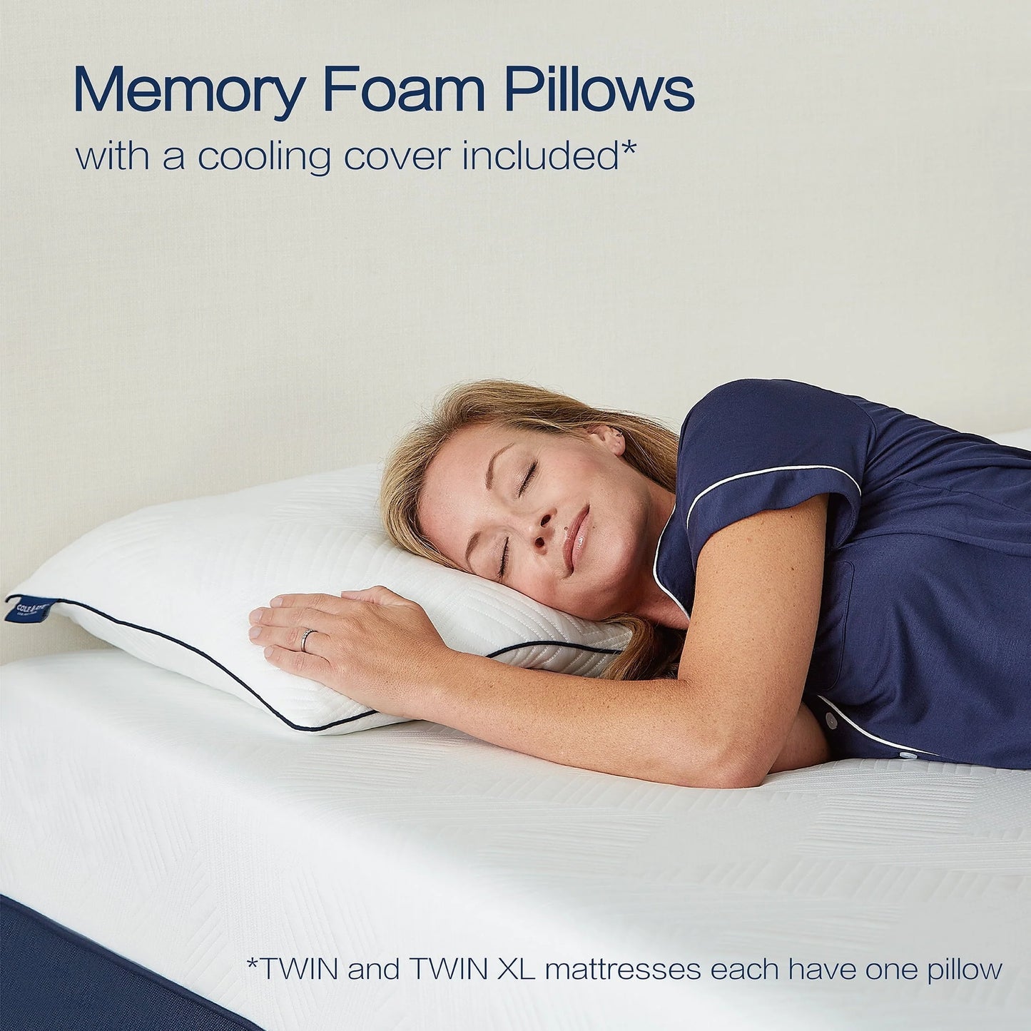 Cole & Rye ArticSky 12" Medium Firm Gel Memory Foam Mattress with BONUS Pillows, Queen