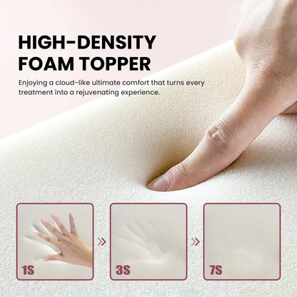 Lash Bed Foam Topper, Massage Table Memory Foam Topper, Ergonomic Curved Mattress Topper Lash Bed Cushion for Beauty Salon (71 Inches X 23.6 Inches(180cm X 60cm))