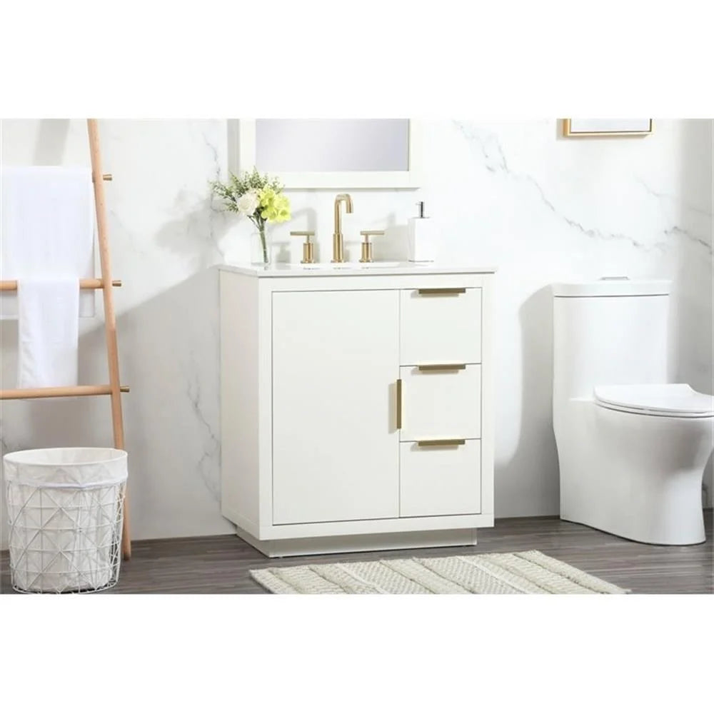 Elegant Kitchen and Bath 30 Inch Single Bathroom Vanity In Grey