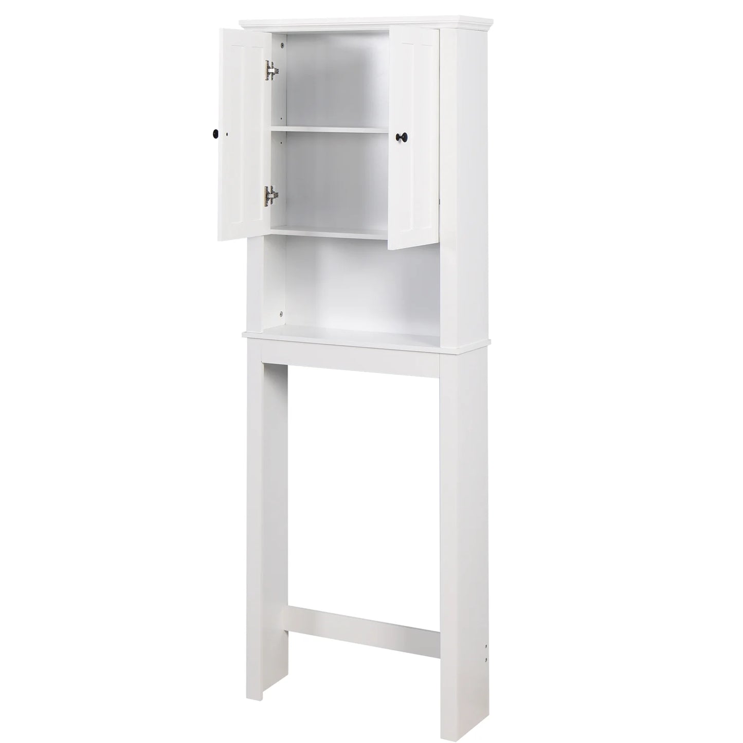 Ktaxon 67"H Over The Toilet Storage, Bathroom Space Saver, Bathroom Cabinet with Double Door & Adjustable Shelves, White