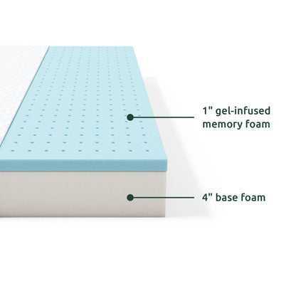 Rest Haven 5" Gel Memory Foam Mattress, Full