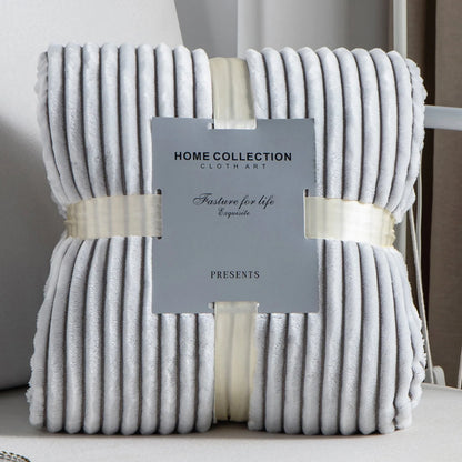 DISSA Sherpa Fleece Blanket Soft Grey and White Throw Blanket Cozy Plush Blankets for Couch Sofa Bed,51"x63"