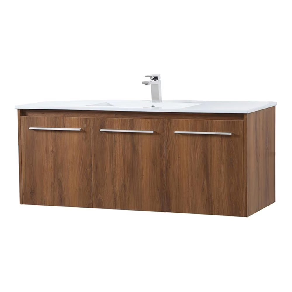 Elegant Kitchen and Bath 48 Inch Single Bathroom Floating Vanity In Concrete Grey
