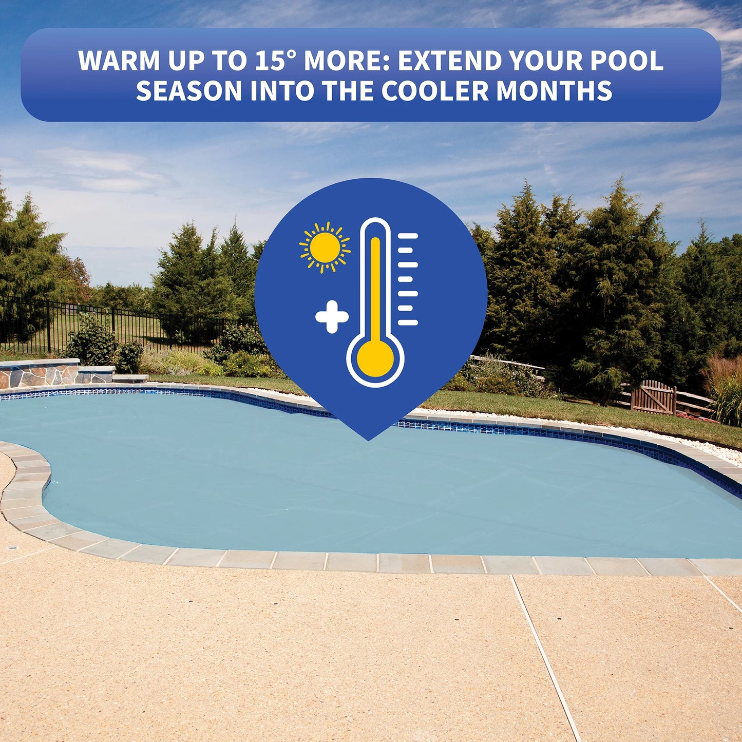 Blue Wave 14 m 12x24 ft Solar In Ground Pool Blanket with UV Resistant