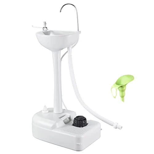 Portable Hand Wash Stand Camping Sink with Soap Dispenser & Towel Holder Water Capacity Hand Washing Station Safe HDPE for Outdoor Events,Gatherings & Worksite