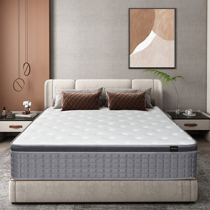 MICOOLS 12" Gel Memory Foam Spring Hybrid Mattress in a Box,Twin Mattress