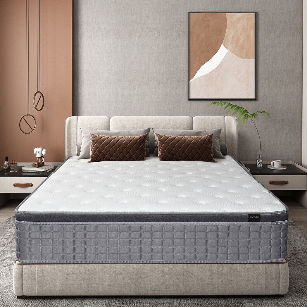 MICOOLS 12" Gel Memory Foam Spring Hybrid Mattress in a Box,Twin Mattress
