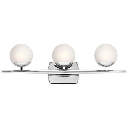 3 Light Bath Vanity In Mid-Century Modern Style-7.75 Inches Tall And 24.5 Inches Wide Kichler Lighting 45582Ch