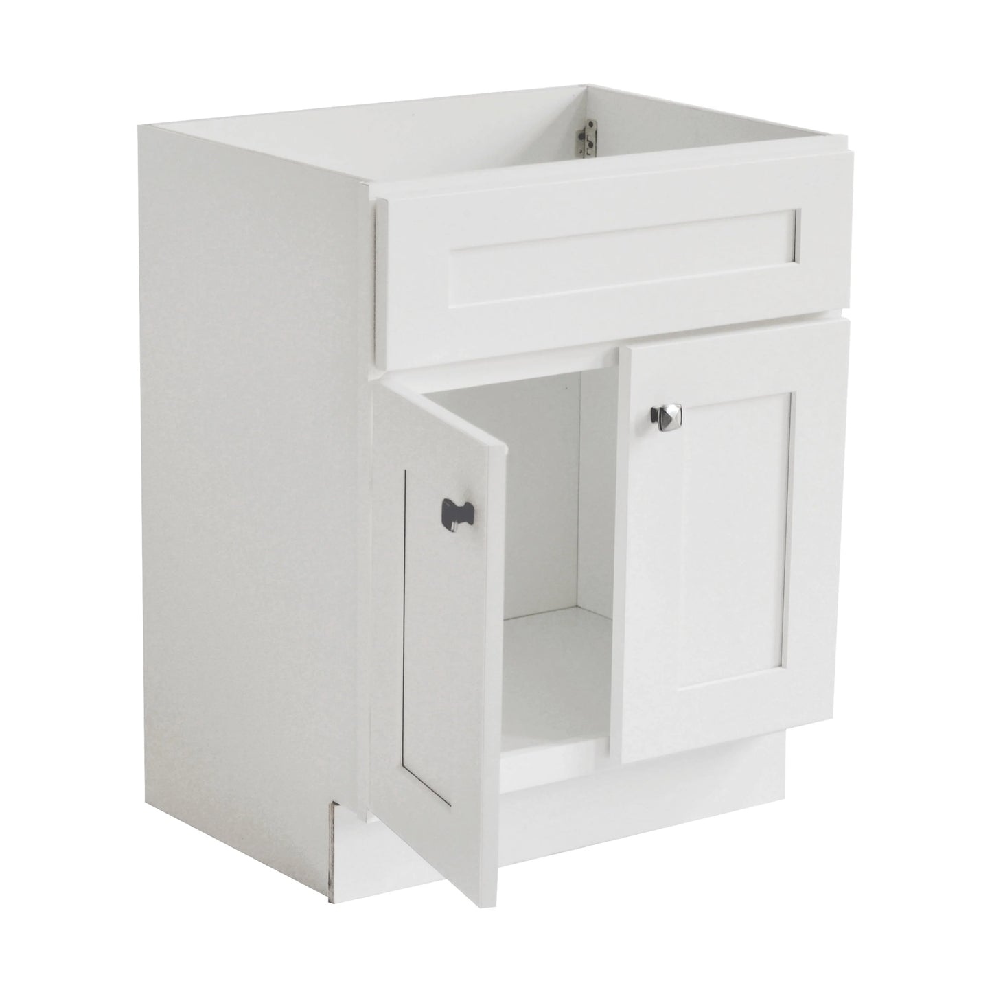 Design House 586925 Brookings 24x18 Unassembled Modern 2-Door Shaker Bathroom Vanity Cabinet Only, White