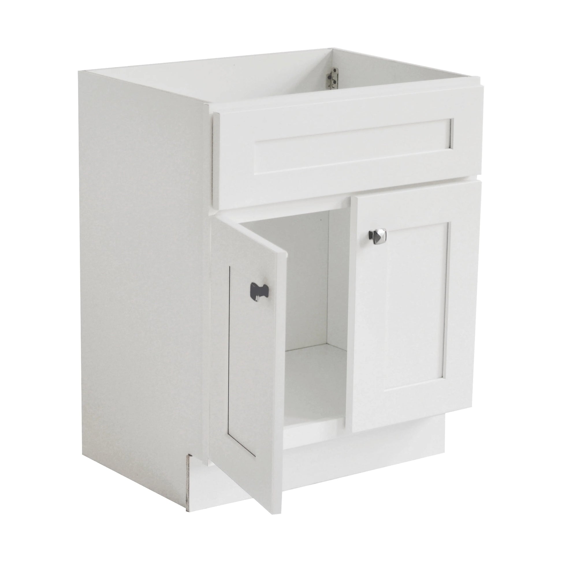 Design House 586925 Brookings 24x18 Unassembled Modern 2-Door Shaker Bathroom Vanity Cabinet Only, White
