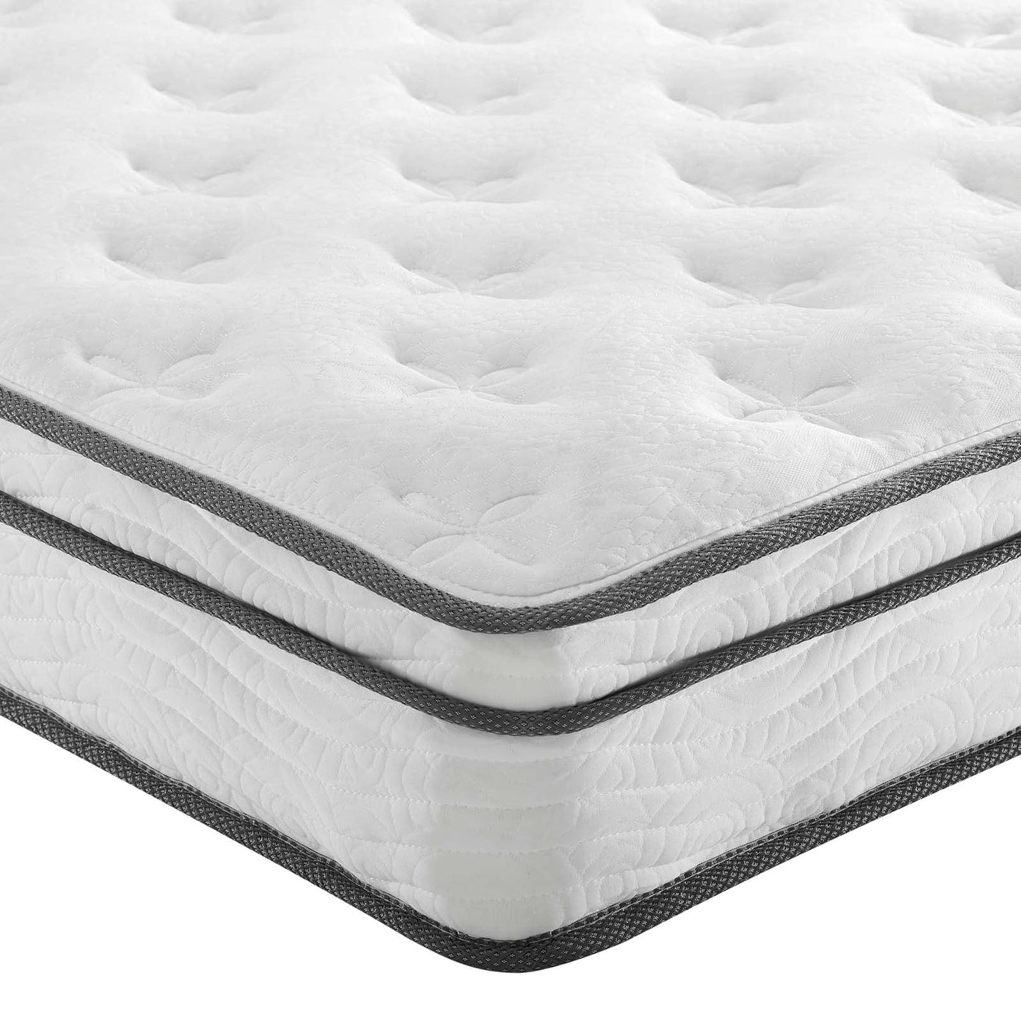 Modway Jenna 8" Innerspring and Foam Twin Mattress in White