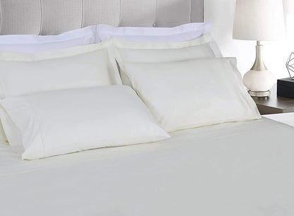 Threadmill Home Linen Luxury Supima Cotton 4-Piece 1200 Thread Count Bed Sheet Set, Full, Deep Pocket, Off-White Solid