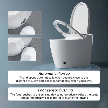 WITMYA TH01 One Piece Smart Toilet with Bidet in Heated Seat Warm Water Dual Flush Open/Close Lid