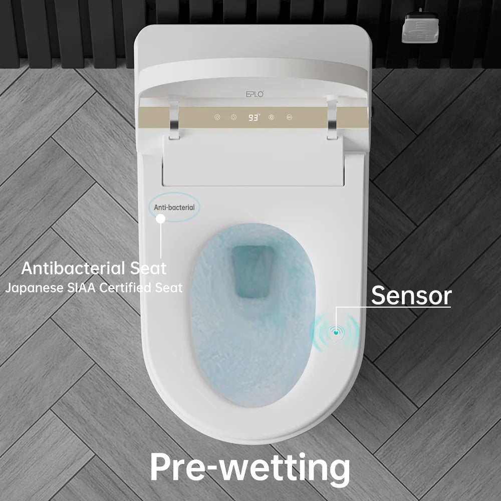 EPLO Smart Bidet Toilet, Auto Open/Close Lid, One-Piece Toilet Bidet Thankless, LED Display Elongated Toilet G20