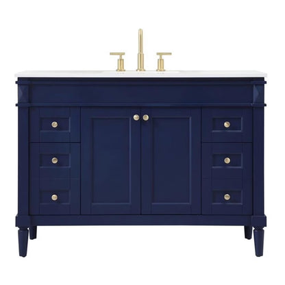 48 inch single bathroom vanity in black