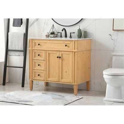 Elegant Kitchen and Bath 36 Inch Single Bathroom Vanity In Natural Wood