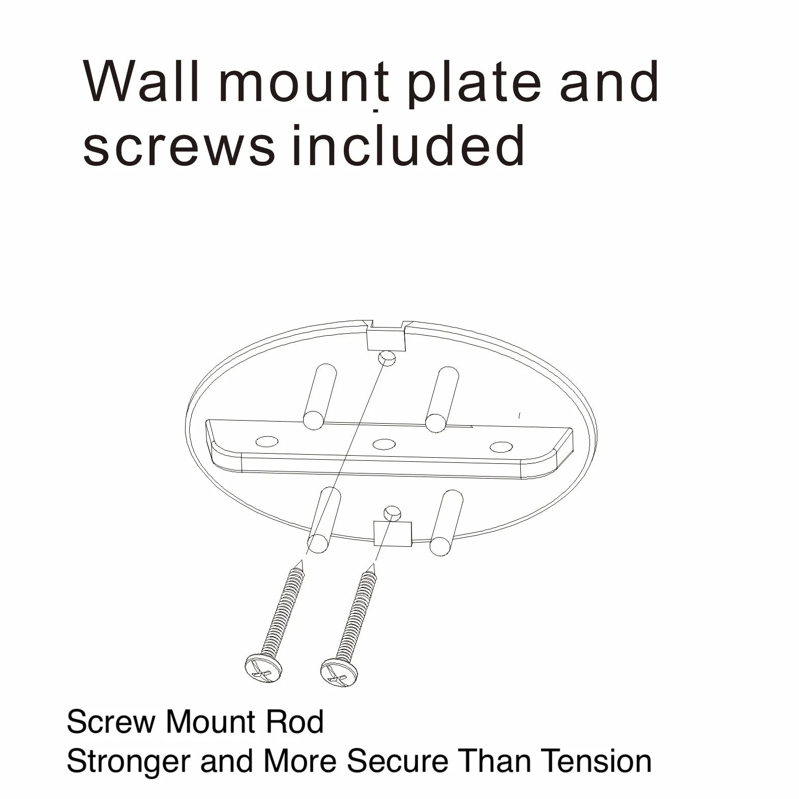 Utopia Alley Rustproof Wall Mounted Aluminum Double Curved Shower Curtain Rod, Screw Mount Rod, Secure Than Tension, Adjustable Shower Rod from 45" to 72", Includes shower liner & hooks (Black)