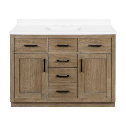 Ove Decors Bailey 48 W x 22" D Freestanding Bathroom Vanity with Sink, Driftwood Oak