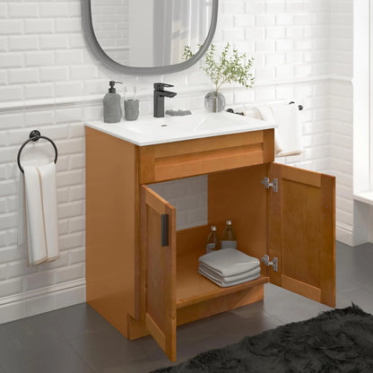 Sink Base Bathroom Vanity Ready-to-Assemble Bathroom Cabinet 30" Width Vanity Base in Maple Shaker