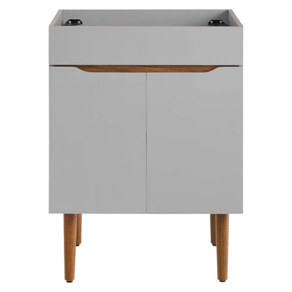 Modway Harvest 24" Bathroom Vanity Cabinet (Sink Basin Not Included) in Gray Walnut