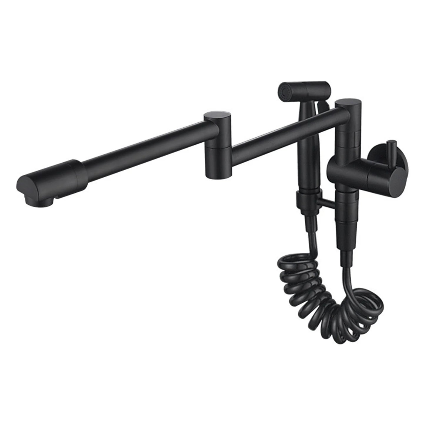 Pot Filler Tap Wall Mounted Foldable Kitchen Faucet With Bidet Sprayer Cold Bidet Faucet Sink Tap Rotate Folding Spout ,Effortless Installation
