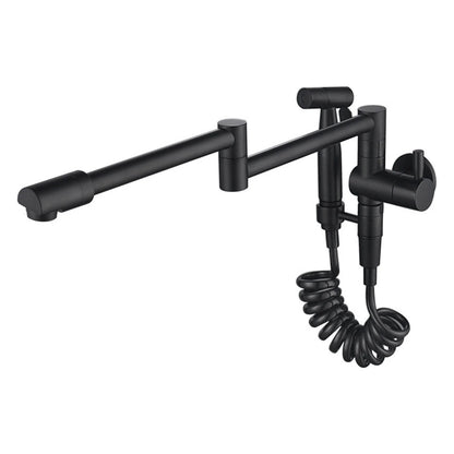 Pot Filler Tap Wall Mounted Foldable Kitchen Faucet With Bidet Sprayer Cold Bidet Faucet Sink Tap Rotate Folding Spout ,Effortless Installation