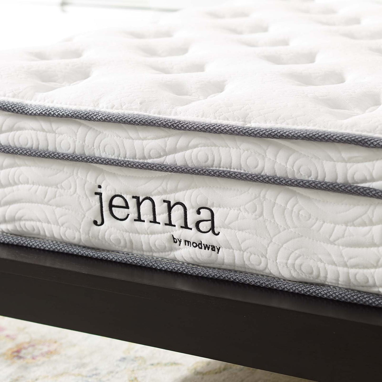 Modway Jenna 8" Innerspring and Foam Narrow Twin Mattress in White