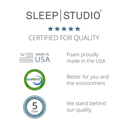 Sleep Studio 4" Breathable Memory Foam Mattress Topper, Full