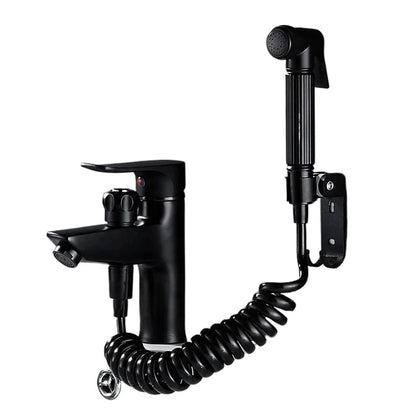 Bathroom Basin 2 In 1 Faucet, Brass Handheld Toilet Bidet Faucets, Sprayer Cold And Hot Water Mixer Bathtub Tap With Shower Set ,Easy to Install