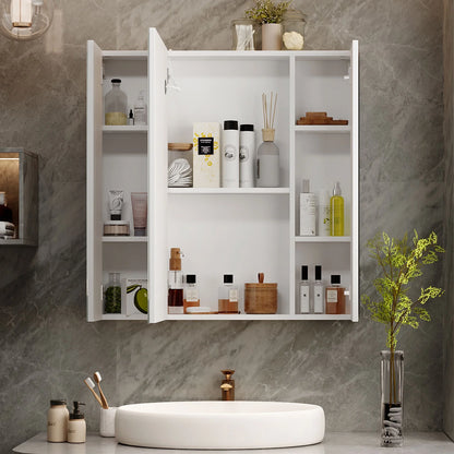 Led Medicine Cabinets for Bathroom with Mirror Lighted Mirror Cabinet with Defogger Surface Mount Bathroom Vanity Medicine Cabinet with Storage 23.7X 25.6Inch
