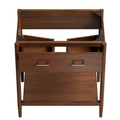 Modway Zaire 30" Bathroom Vanity Cabinet (Sink Basin Not Included) in Walnut