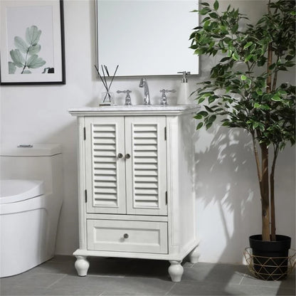 24 inch single bathroom vanity in blue