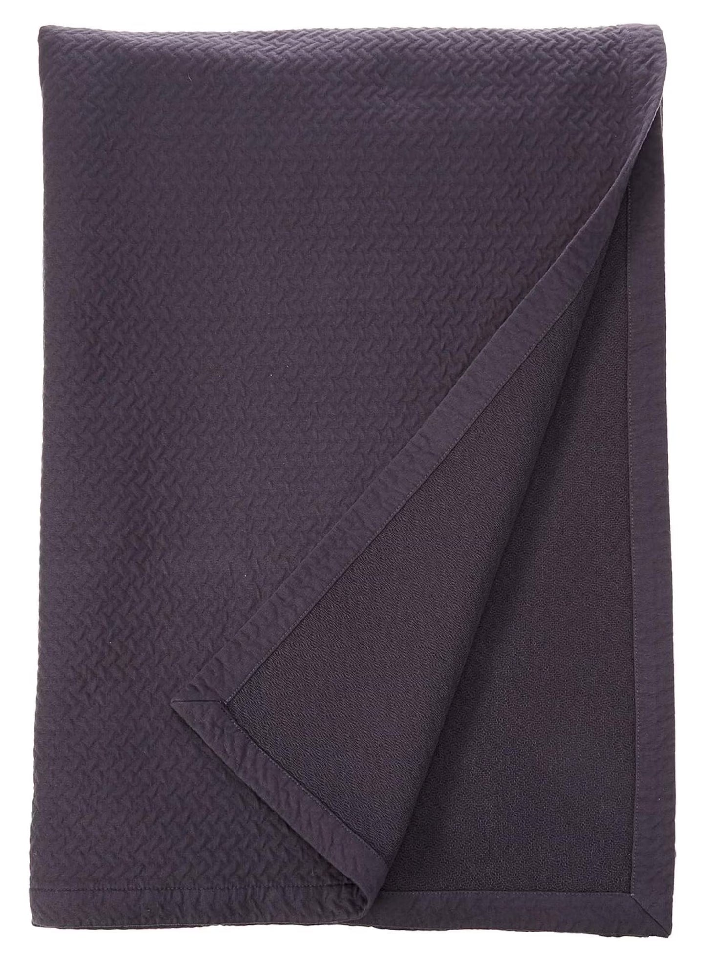 Matelasse Blanket Coverlet, Foliage Pattern, King, Light Grey