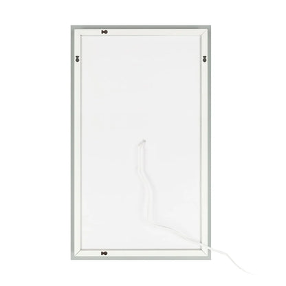 Ktaxon Anti-fog Wall Mounted Lighted Vanity Mirror LED Bathroom Mirror Anti Fog and IP67 Waterproof, Rectangle 40"x24" Silver