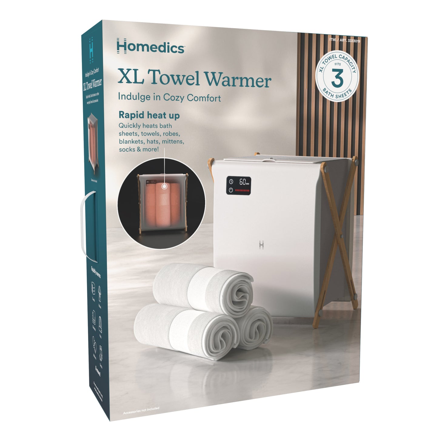 Homedics XL Towel Warmer, Luxe Spa Edition