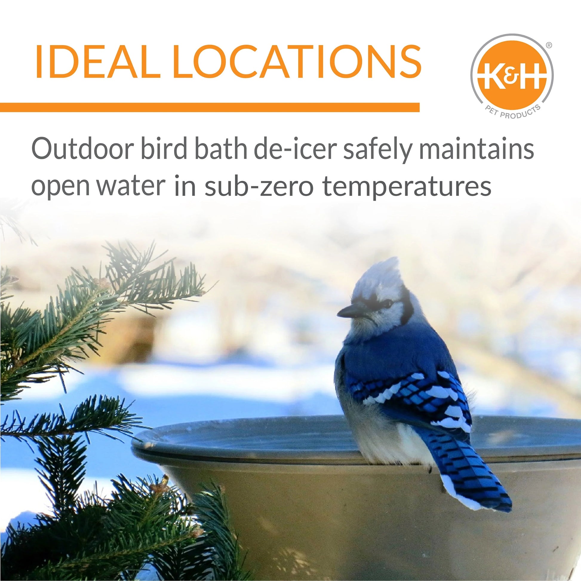 K& H Ice Eliminator Bird Bath Deicer