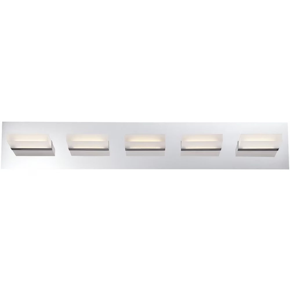 28022-015-Eurofase Lighting-Olson - 30 Inch 25W 5 LED Bath Bar-Chrome Finish