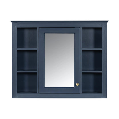 Euroco Wall Mounted Bathroom Mirror Cabinet Triple Door Vanity Storage with Concealed Shelves, Modern Design, Durable Construction, Easy Assembly
