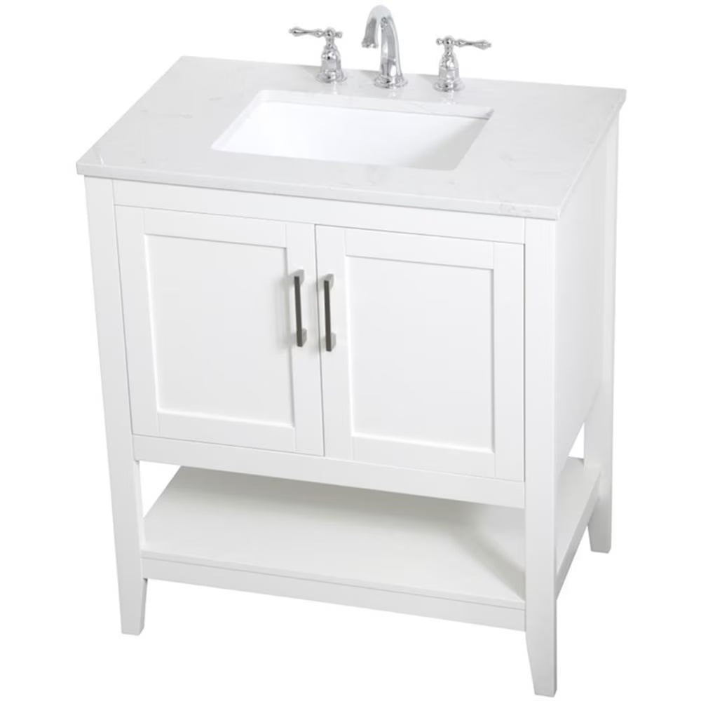 30 inch Single Bathroom Vanity in White