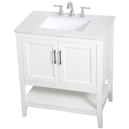 30 inch Single Bathroom Vanity in White