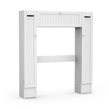 Topbuy Wooden Cabinet Bathroom Spacesaver Over The Toilet Storage Cabinet w/Drop Door White