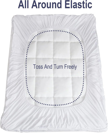 Down Alternative Mattress Topper Twin- Pillow Top Mattress Topper Mattress Pad 8-24" Deep Pocket